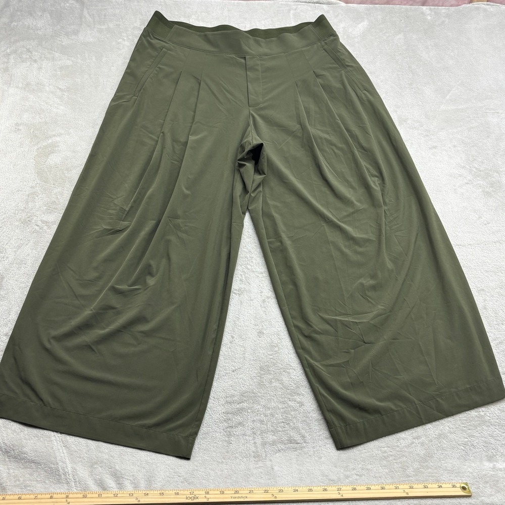 Athleta Brooklyn Heights Pleated Wide Leg Pants Women 18 Quiet Luxury Athleisure